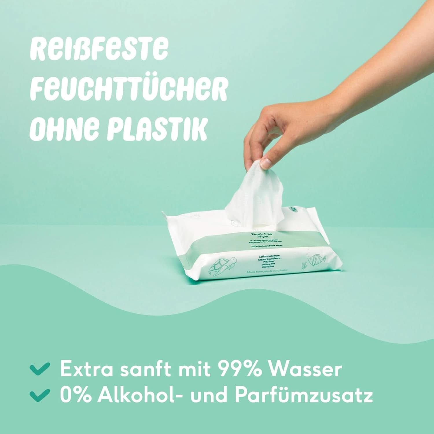 Naïf Plastikfreie Feuchttücher 864 Stück (16Er X 54 Feuchttücher) - Pflege Für Babypo, Körper Und Gesicht - 99% Aus Wasser - 0% Parfüm Und Alkohol - Nachhaltige Feuchttücherbox Eukalyptus Sensitiv Naty Shop