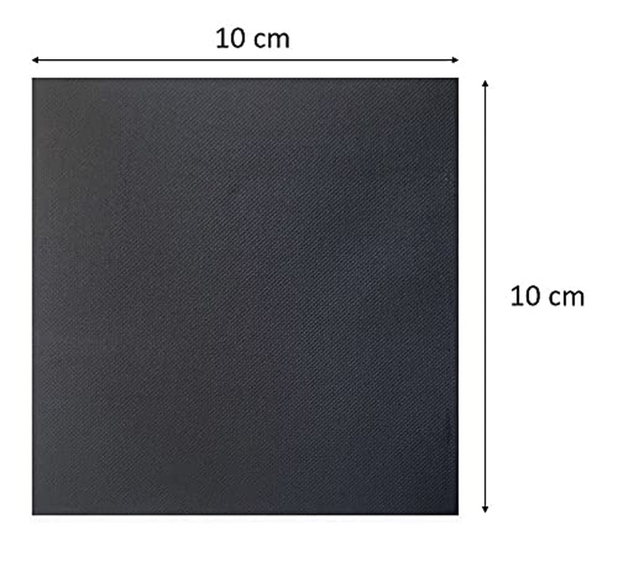 Saten Ser22104961 Coktail-Serviette, 20 x 20, 2-lagig, 1/4-Faltung, 100 Servietten, Punta-Punta, Schwarz