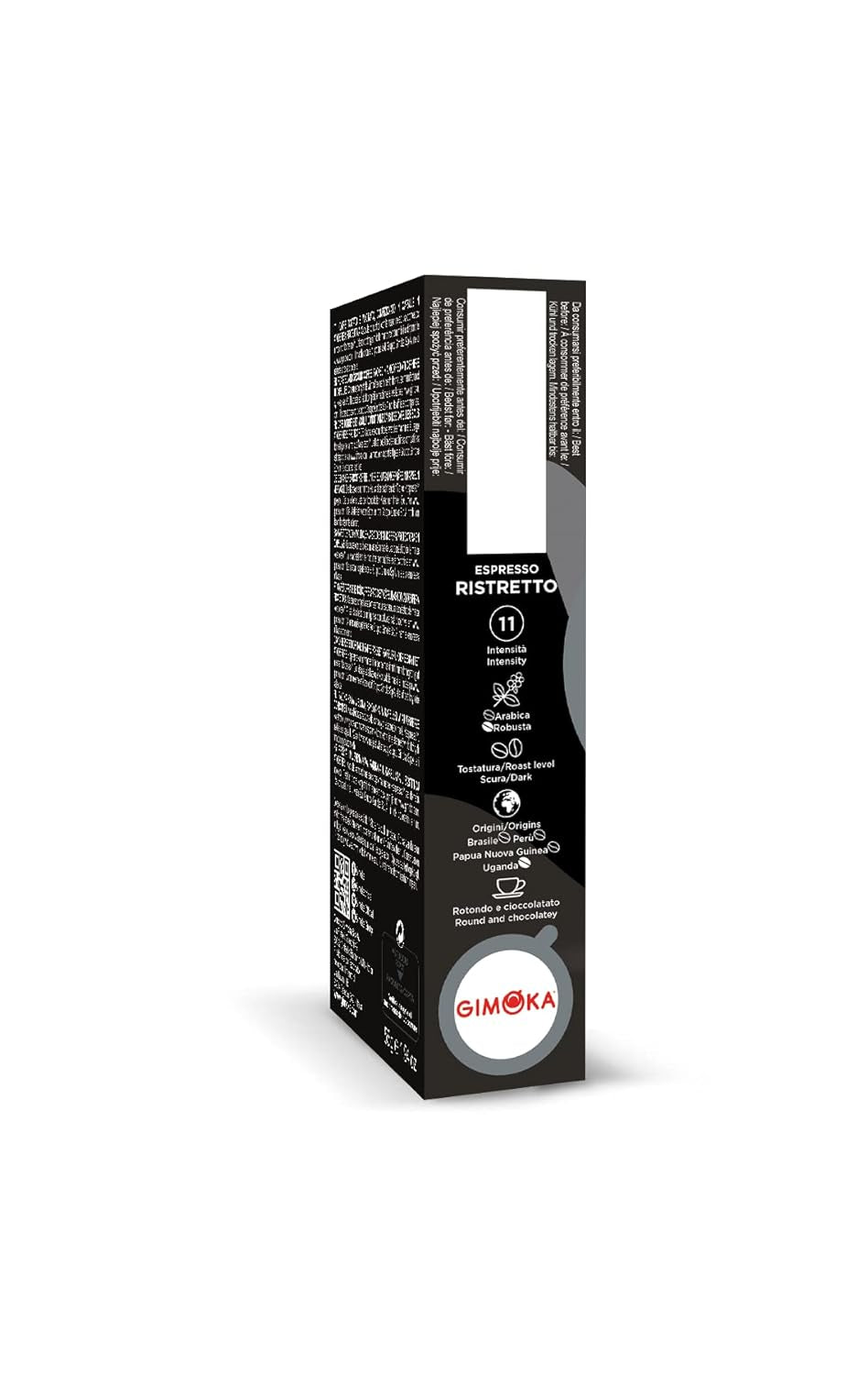 Gimoka Kaffeekapseln Espresso Ristretto, Intensität 11/13-100 Kapsel aus Aluminium – kompatibel mit Nespresso* Haushalts-Espressomaschinen – 100 Stück (10 x 10 Getränke) – hergestellt in Italien