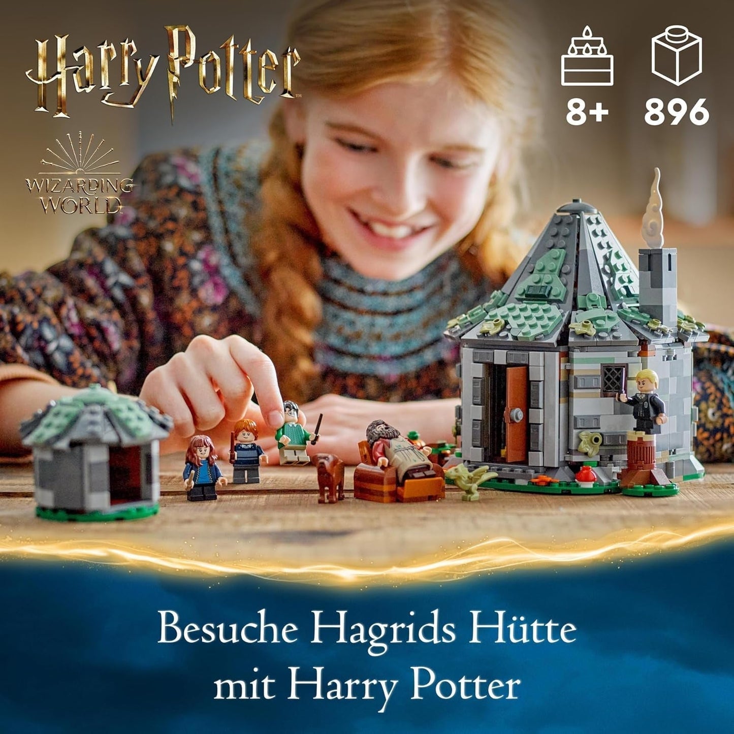 LEGO Harry Potter Hagrids Hütte: Ein unerwarteter Besuch, Set mit 5 Minifiguren und 2 Tierfiguren, Geschenk für Frauen und Männer, magisches Abenteuerspielzeug, Fantasy-Set 76428 Bausets Beuche den LEGO-Store