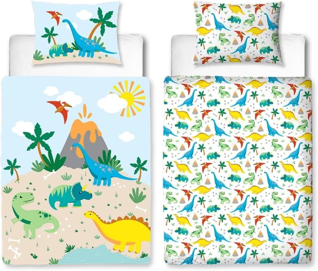 Bettwäsche für Kinder, Baumwolle. Bettwäsche - Kinder Naty Shop 100 x 135 + 40 x 60 Dino-Flanell