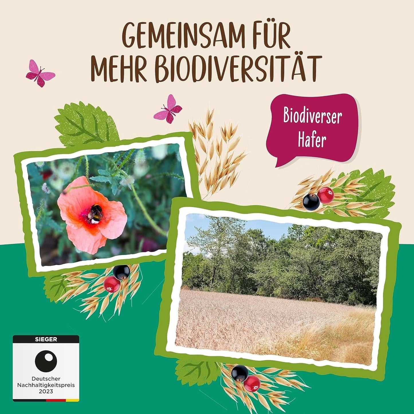 Allos, ungesüßtes Beerenmüsli, Packung 5 x 500 Gramm Cereals Naty Shop