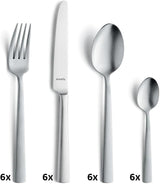 Amefa Ventura Besteckset 6 Personen, 24 Teile, Edelstahl 18/0, Kitchen Naty Shop