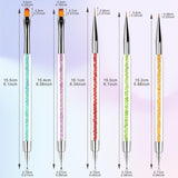 5 Stück Nagel Pinsel, Pinsel Für Gelnägel, Nageldesign Pinsel, Nail Art Dotting Tools, Für Herstellen Von Nagellack, Punktieren, Feinmalerei, DIY