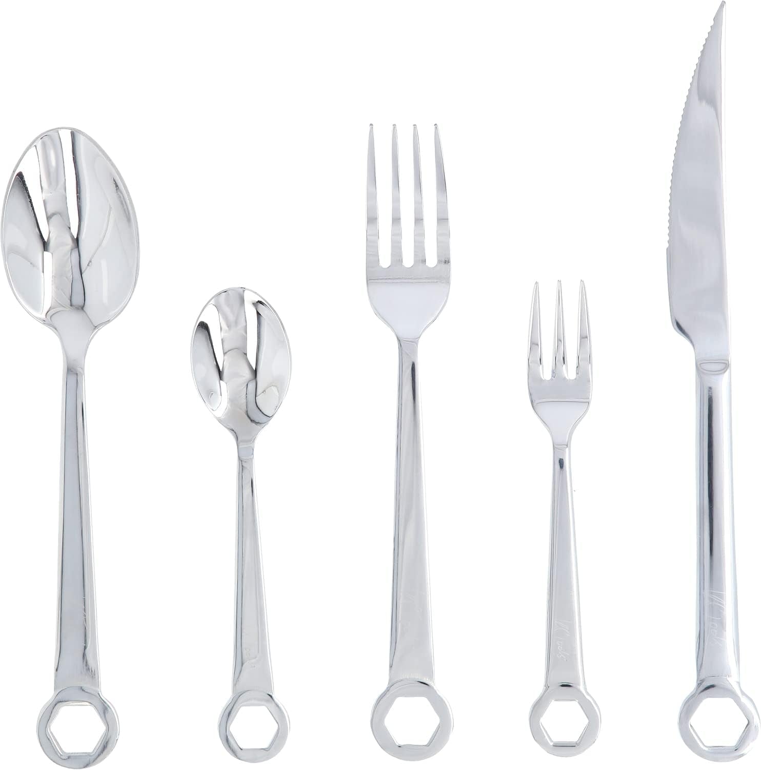 Besteckset 5-teilig, Edelstahl Kitchen Naty Shop