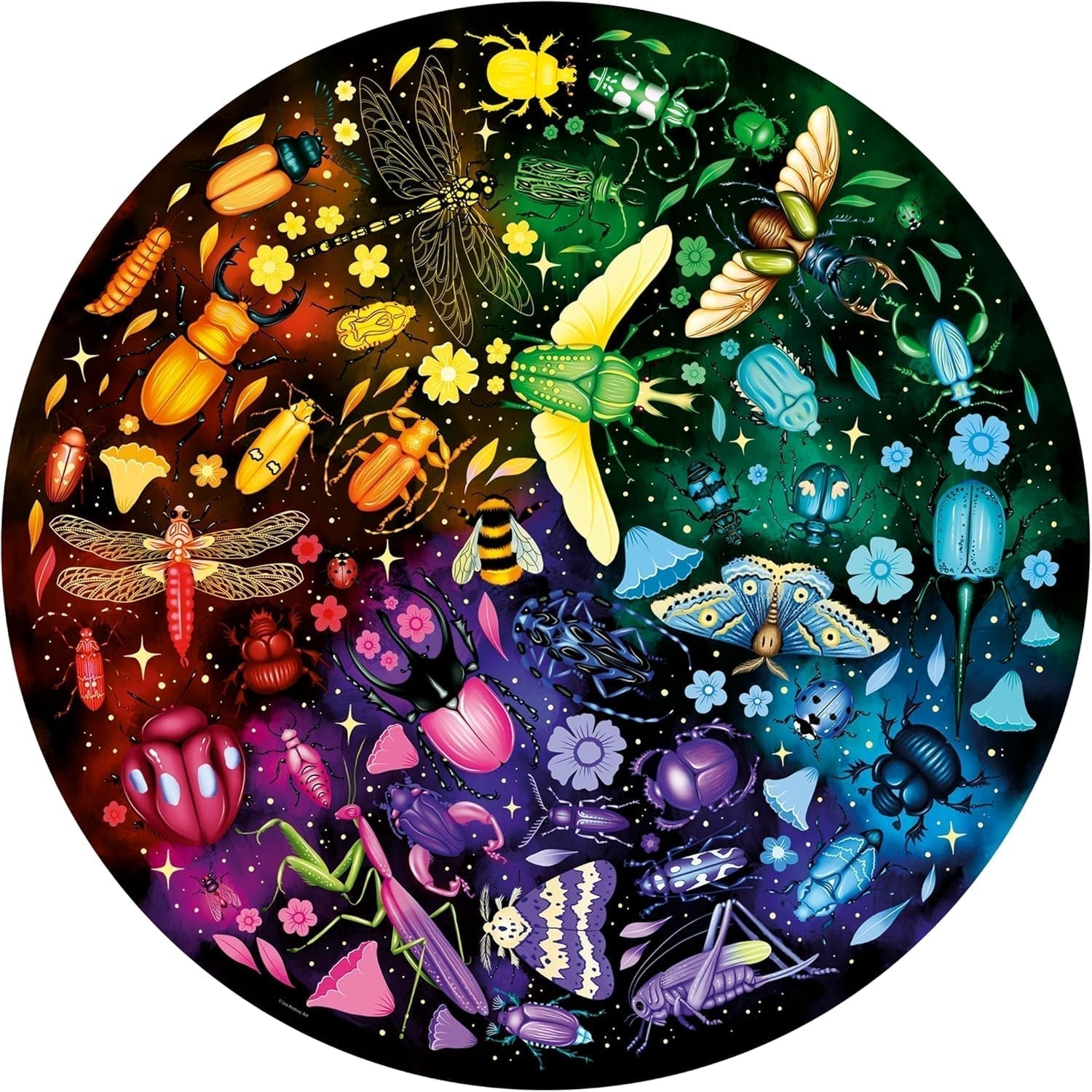 Ravensburger – Puzzle für Erwachsene – 500-teiliges rundes Puzzle – Geeignet ab 12 Jahren – Insekten (Farbkreis) – Puzzle hergestellt in Europa – 12000820 Puzzle Naty Shop Standardtitel