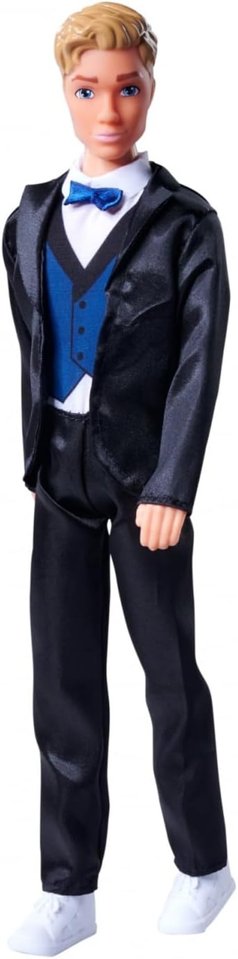 Simba 105733629 – Die charmante Spielpuppe „Steffi Love Kevin“ trägt einen stilvollen Anzug mit Fliege und Weste, 30 cm, ab 3 Jahren, blau, Naty Shop Dolls-Standardtitel