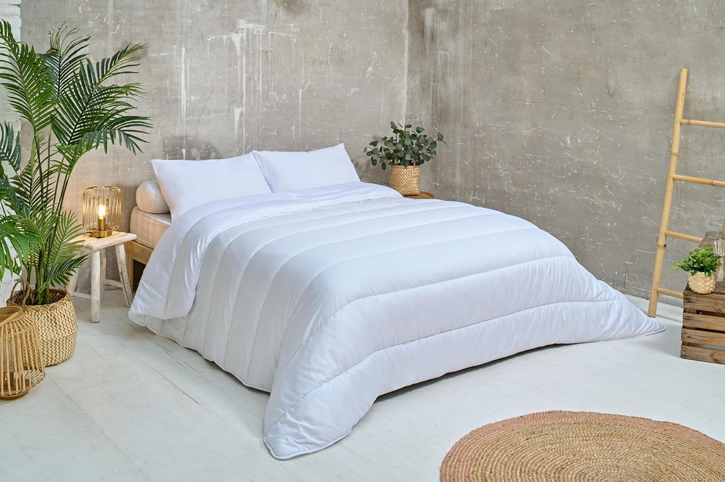 Bleu Câlin COUETTE MICROFIBRE KMF 45S, 240 x 260 cm, Polyester, Steppdecke, Decke, weiß, Winterbettdecken und Steppdecken Naty Shop 200 x 200 cm