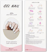JMEOWIO Nagelfolie, glitzernde Gel-Nagelfolie, selbstklebender Nagelaufkleber, UV-härtende Nageldekoration, Design-Zubehör