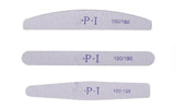 3-teiliges Nagelfeilen-Set, Nagelfeilen für Gelnägel, verschleißfestes und waschbares Gel-Nagelzubehör, professionelle Nagelfeile 100/180 mit 3 Formen, weiß