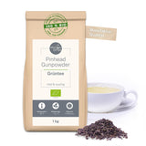 Pinhead Gunpowder Bio-Grüntee Bulk 1kg – Hochwertiger Bio-Grüntee aus China – Leicht rauchiger Geschmack – Für Feinschmecker und Teekenner – Mycupoftea