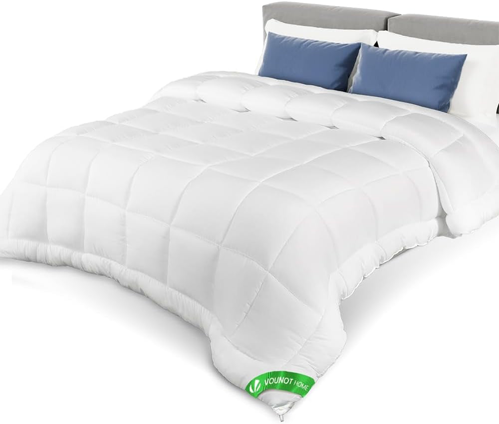 VOUNOT Bettdecke 155 x 200 cm, 4-Jahreszeiten-Winterbettdecke, 2er-Set, 500 g/m², bestehend aus 2 zusammengeknüpften Bettdecken, anpassbare Bettdecke für Sommer und Winter, Öko-Tex-Standard. Bettdecken und Steppdecken Naty Shop Decke für die ganze Saison, 200 x 200 cm
