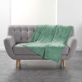 Douceur D'Intérieur, Flanelldecke, 125 x 150 cm, Salbei, Flanellbettdecken und Steppdecken Naty Shop