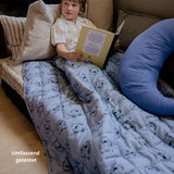 Beschwerte Babydecke | 3,5 kg | 100X150Cm | Therapiedecke | Gewichtsdecken | Schwere Decke (blaues Tigergesicht, 3,5 kg – 100 x 150 cm) BLENKZ Betten und Decken.