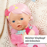 BABY born for Babies Fee Weichkörperpuppe mit Fingertaschen in den Armen 26cm hohe Handpuppe 834695 Zapf Creation