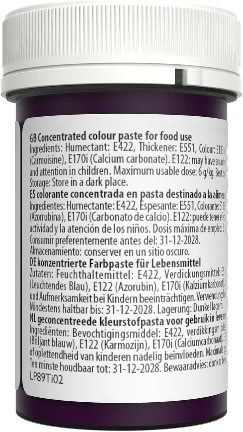 Sugarflair Pasta-Lebensmittelfarbe Pastell Magenta, Lebensmittelfarbe für Pasta, Fondant und Marzipan, Spektralkonzentrierte Farben – 25 g