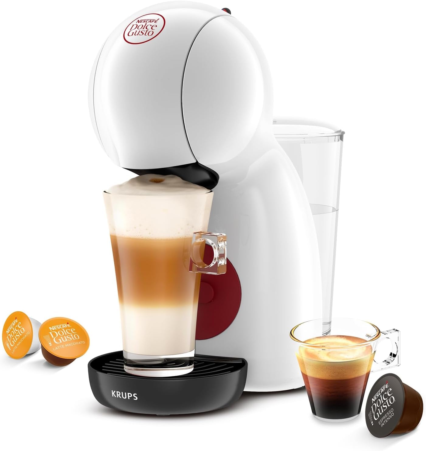 Manuelle Espressomaschine mit NESCAFÉ DOLCE GUSTO PICCOLO XS Kapseln von KRUPS, weiß
