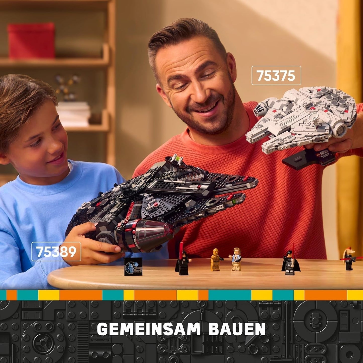 LEGO Star Wars Dark Millennium Falcon, Raumschiff-Set, Bauspielzeug für Kinder, Geburtstagsgeschenk für Jungen, Mädchen und Fans, Abenteuerspielzeug 75389 Bausets Besuchen Sie den LEGO-Store