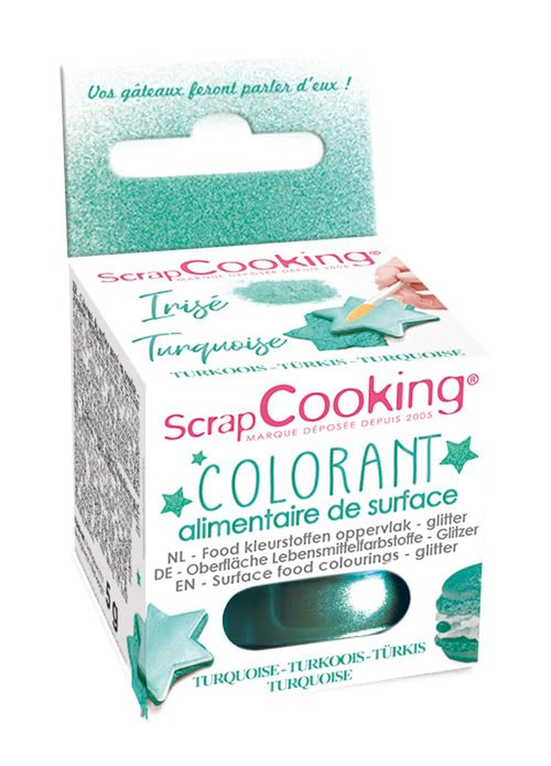 Scrapcooking – Limettengrüne Lebensmittelfarbe – Essbares Glitzerpulver für Oberflächen – Für Kuchen, Kekse, Makronen, Schokolade und Fudge – Limettengrün – 4087