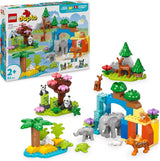 LEGO DUPLO Town Wild Animal Families 3-in-1-Set, Lernspielzeug für Kleinkinder mit Schildkröten, Tigern, Elefanten, Hirschen, Pandas, 2-jähriges Vorschulkinder-Set, Tierfiguren-Bauspielzeug 10446 Bausätze Beuche den LEGO-Store Standardtitel