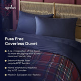 Night Lark Bettdecken- und Kissenbezug-Set, 10,5 Tog, Einzelbett, klassisches rotes Schottenmuster, luxuriöse Bettwäsche, hypoallergen, maschinenwaschbare Bettdecken und Bettdecken Naty Shop