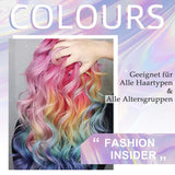 Sofortige Haarfarbe, 6 Farben, temporäre Haar-Mascara für Mädchen und Frauen, waschbare Haarkreide, Regenbogen-Haar-Mascara, Haarfarbe für Karneval, Halloween, Cosplay, Party, Geburtstag (A), Naty Shop Haarfarbe