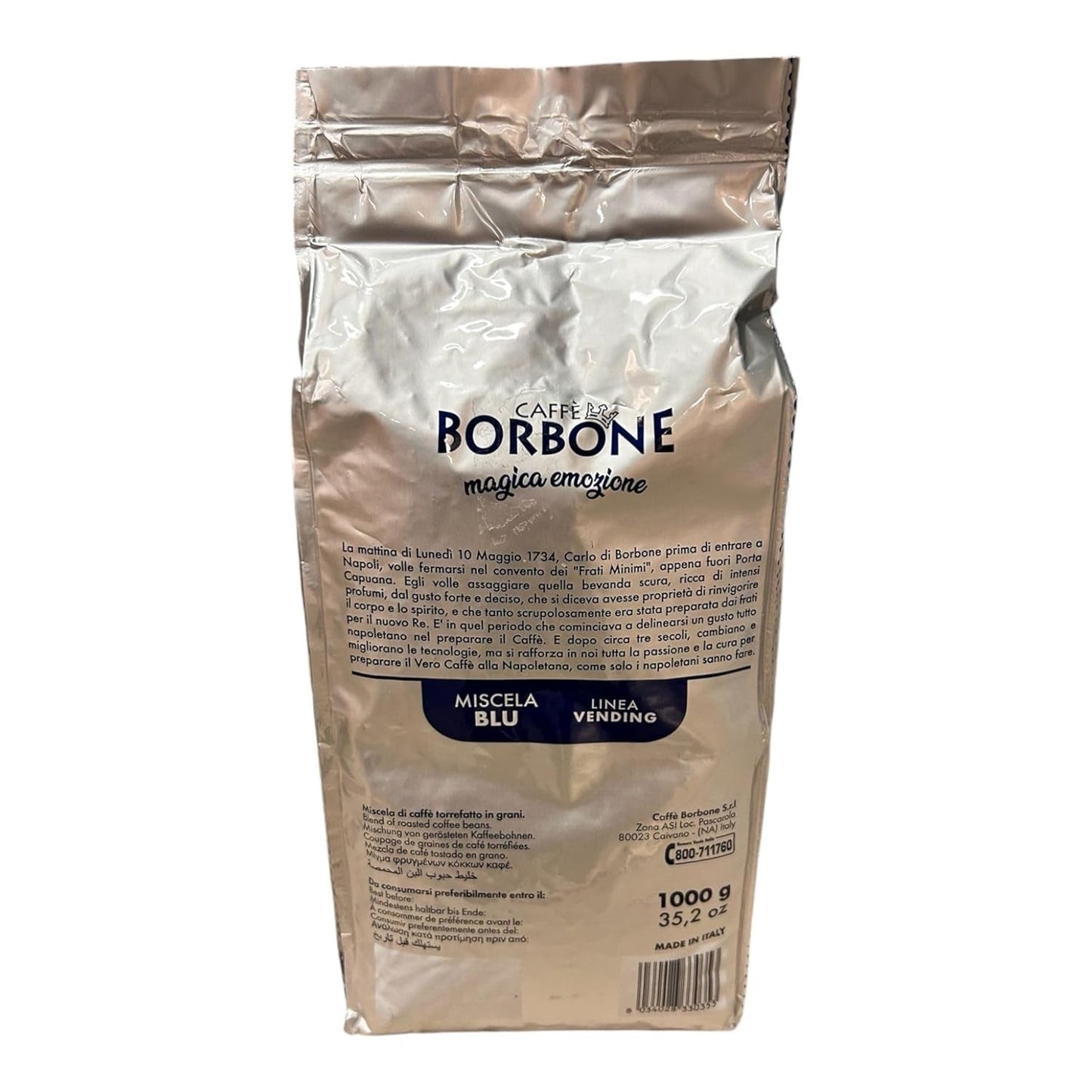 Kaffeebohnen BLUE Blend Borbone VENDING 1 kg x 12