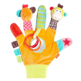 Fehn Babyhandpuppe Krokodil – Plüschtier mit Rassel, Raschelpapier, Beißring und Quietscher – Babyhandpuppe – Knallspielzeug für Babys und Kleinkinder ab 6 Monaten Babyspielzeug Naty Shop Safari