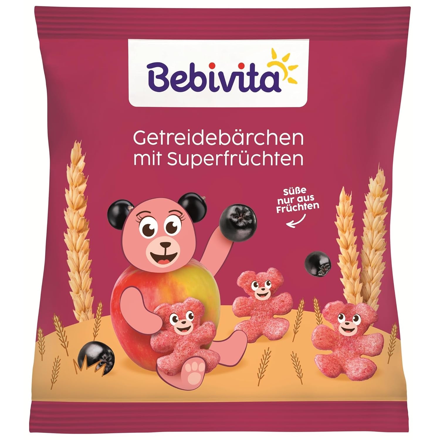 Müslibärchen mit Superfrüchten (9 x 30g) – Snacks für Kinder ab 1 Jahr, nur mit Früchten gesüßt, idealer Spaß für die ganze Familie