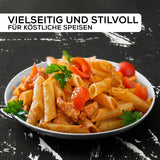 MIAMIO – Keramik-Geschirrset, 24-teilig, kombiniertes Service für 6 – spülmaschinen- und mikrowellengeeignet – Palmanova-Kollektion (weiß)