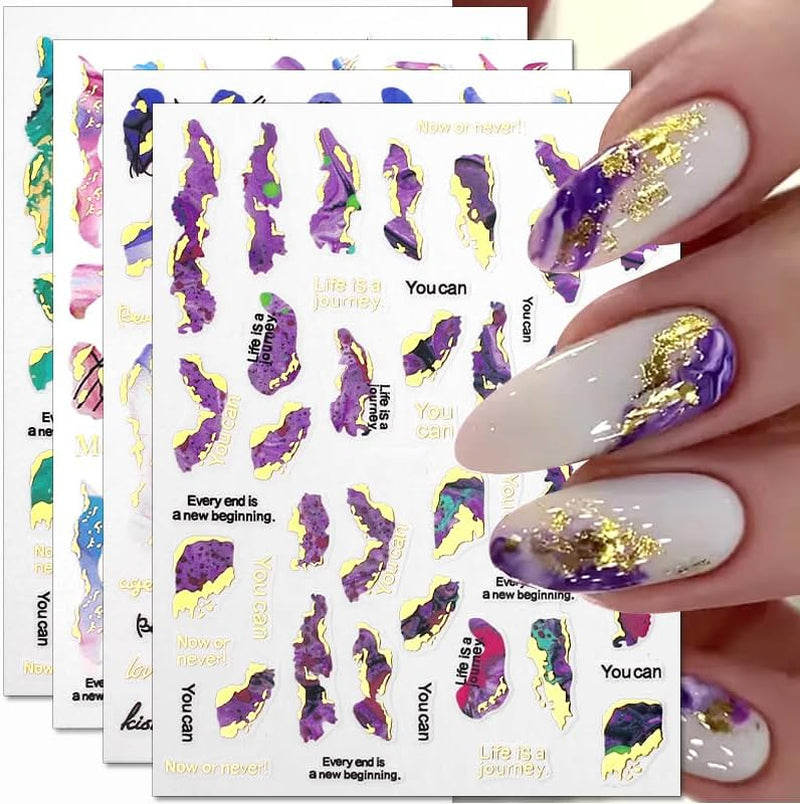 6 Farben Marmor Nagelaufkleber Bronzer Silber Selbstklebende Aufkleber Bloom Marmor Nagelaufkleber 3D Marmor Nagelaufkleber Design Zubehör Nagelkunst Aufkleber Nagelaufkleber Set Nagelfolie