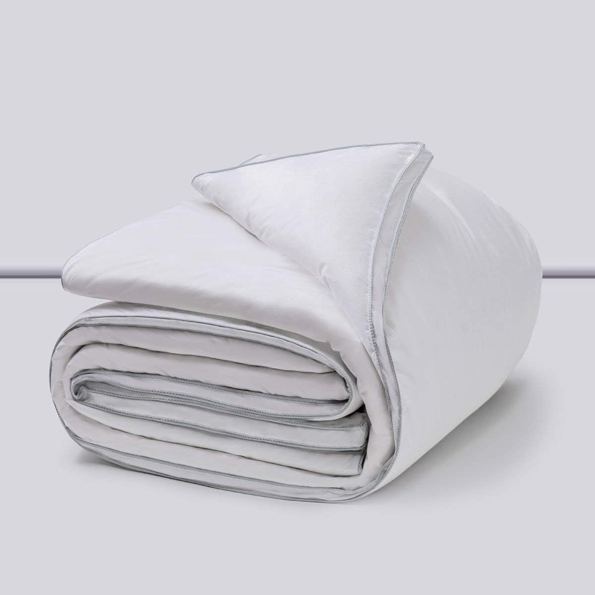 Platin, Gänsedaunen, 300 g/m², 240 x 220 cm, weiß (weiß) Bettdecken und Steppdecken Naty Shop