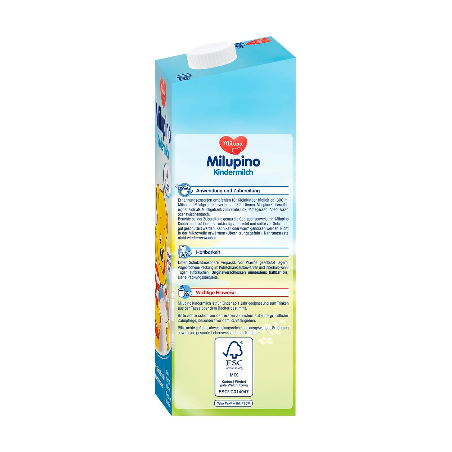 Milupino Babymilch trinkfertig (6X1L), ab 1 Jahr, für Kleinkinder in der Wachstumsphase Naty Shop
