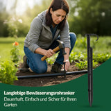 GARDENIX AquaPIN Gartenschlauchanker, 50 Stück, Erdspieß, Befestigungsanker für Tropfschlauch, Bewässerungsschlauch, Verbindungsgabel