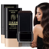 2 Stück dunkelbrauner Haaransatz-Puder, Haaransatz-Puder, Haaransatz-Concealer, Haarfärbestifte mit Kamm, graues Haar-Abdeckwerkzeug für Frauen und Männer (40 g, dunkelbraun) Naty Shop Haarfärbemittel Standardtitel