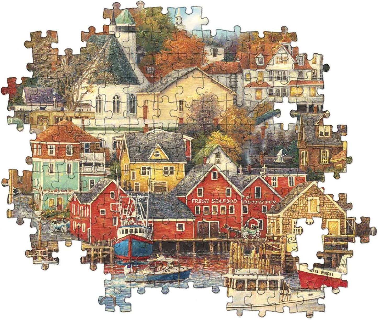 Clementoni – 31685 Collection Puzzle – Good Times Harbor – Puzzle 1500 Teile ab 14 Jahren, Erwachsenenpuzzle mit versteckten Objekten, Geschicklichkeitsspiel für die ganze Familie, mittelgroß Puzzle Naty Shop