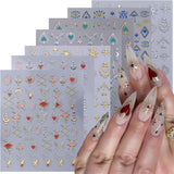 GZMAYUEN 12 Farben Französische Nagelaufkleber, 3D-Nagelaufkleber mit französischem Farbverlauf, selbstklebendes Nageldesign, Nagelzubehör