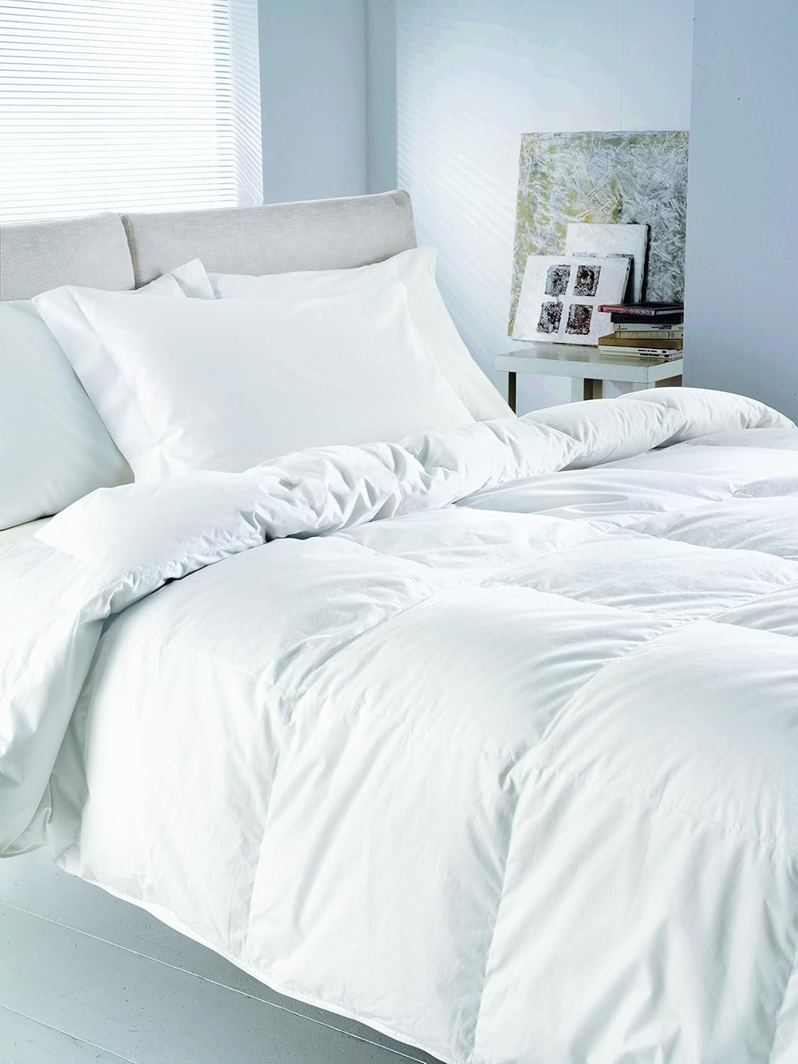 Nottetempo, Gänsedaunendecke, Einzelbett, 205 x 155 x 2 cm, Bianco Bettdecken und Steppdecken Naty Shop