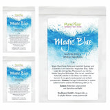 Magic Blue Spirulina Natürliche Lebensmittelfarbe Pulverblau (roh vegan) Dunkelblau bis helles Pastellblau – Phycocyanin-Algenpulver-Lebensmittelfarbe – Natürliche Lebensmittelfarbe | Pureraw 5G