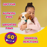 Little Live Pets My Really Real Puppy – Patches; Interaktiver Welpe; über 60 Sounds/Reaktionen; realistisches Aussehen; 1 von 72 Varianten; Spielset mit Tragetasche; Batterien im Lieferumfang enthalten; ab 5 Jahren