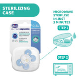 Chicco PhysioForma Comfort Schnuller 16-36 Monate, Babyschnuller mit Silikonsauger, 1 Stück, unterstützt die physiologische Atmung und die korrekte orale Entwicklung, blau