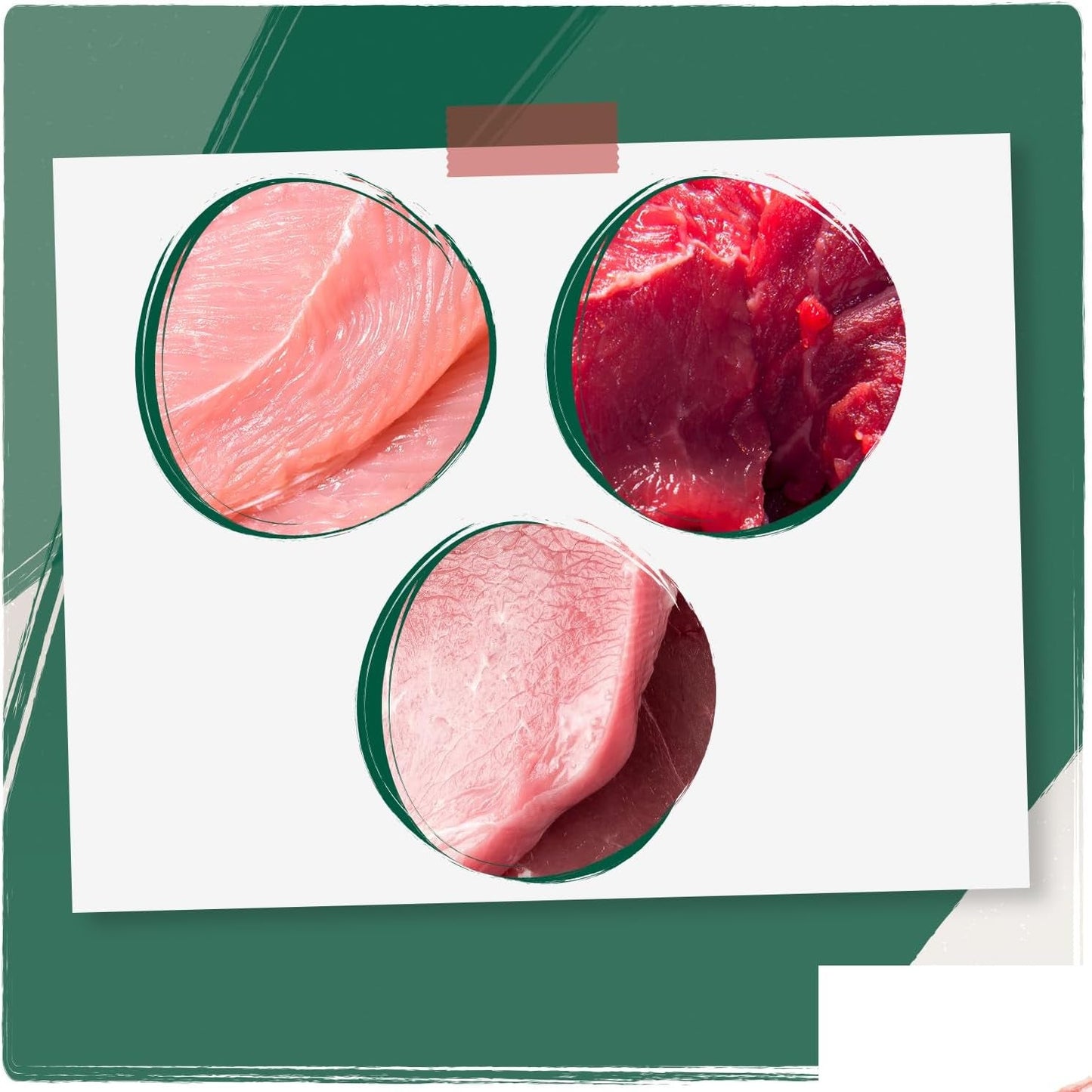 Venandi Animal Premium Nassfutter für Katzen, Probierpaket II, Huhn + Kaninchen, Kalb, Truthahn, 6 x 400 g, getreidefrei und naturbelassen, 2,4 kg