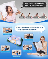 SUPA MODERN Memory-Schaum-Kissen, Seitenschläfer-Kühlkissen, 60 x 40, orthopädische Rückseite, Bauch, Nacken, Schmerzlinderung, Nackenkissen, orthopädische Nackenkissen, Naty Shop