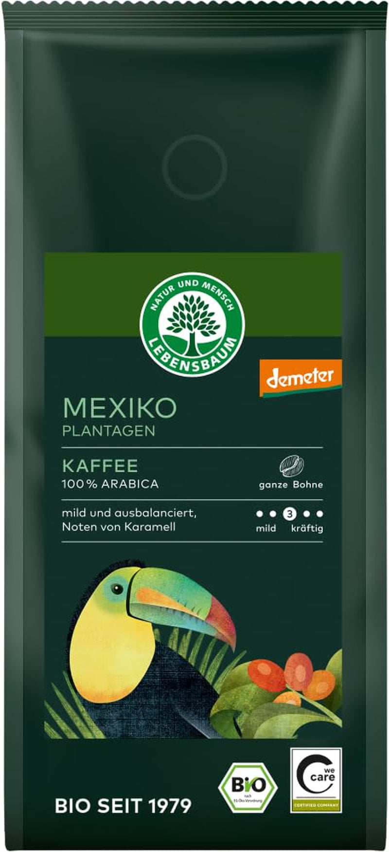 Mexikanischer Plantagenkaffee, ganze Bohnen 2 x 250 g