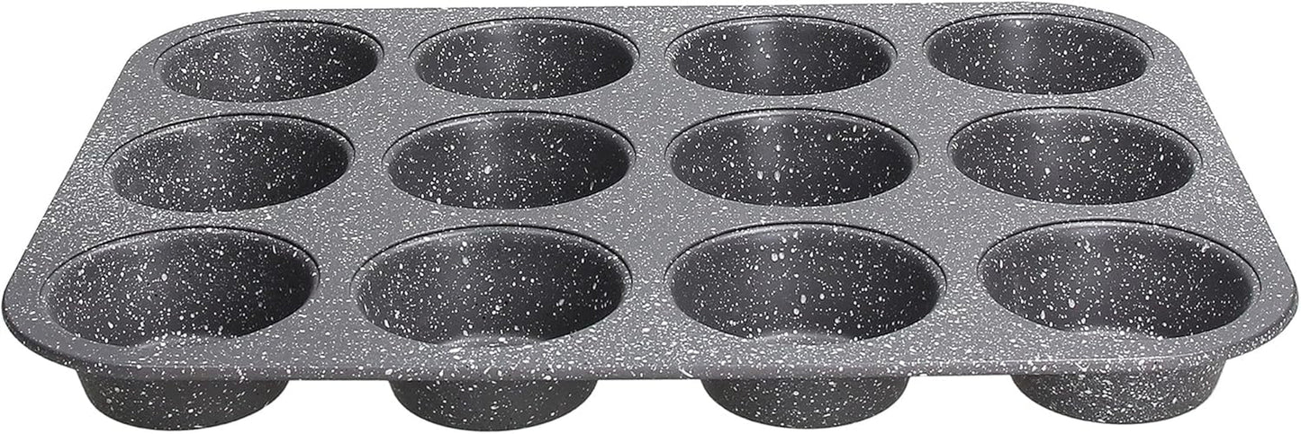 Pure Roq Muffinform Für 12 Muffins, Aluminium, Schwarz Formen und Backbleche Naty Shop Muffin-Blech