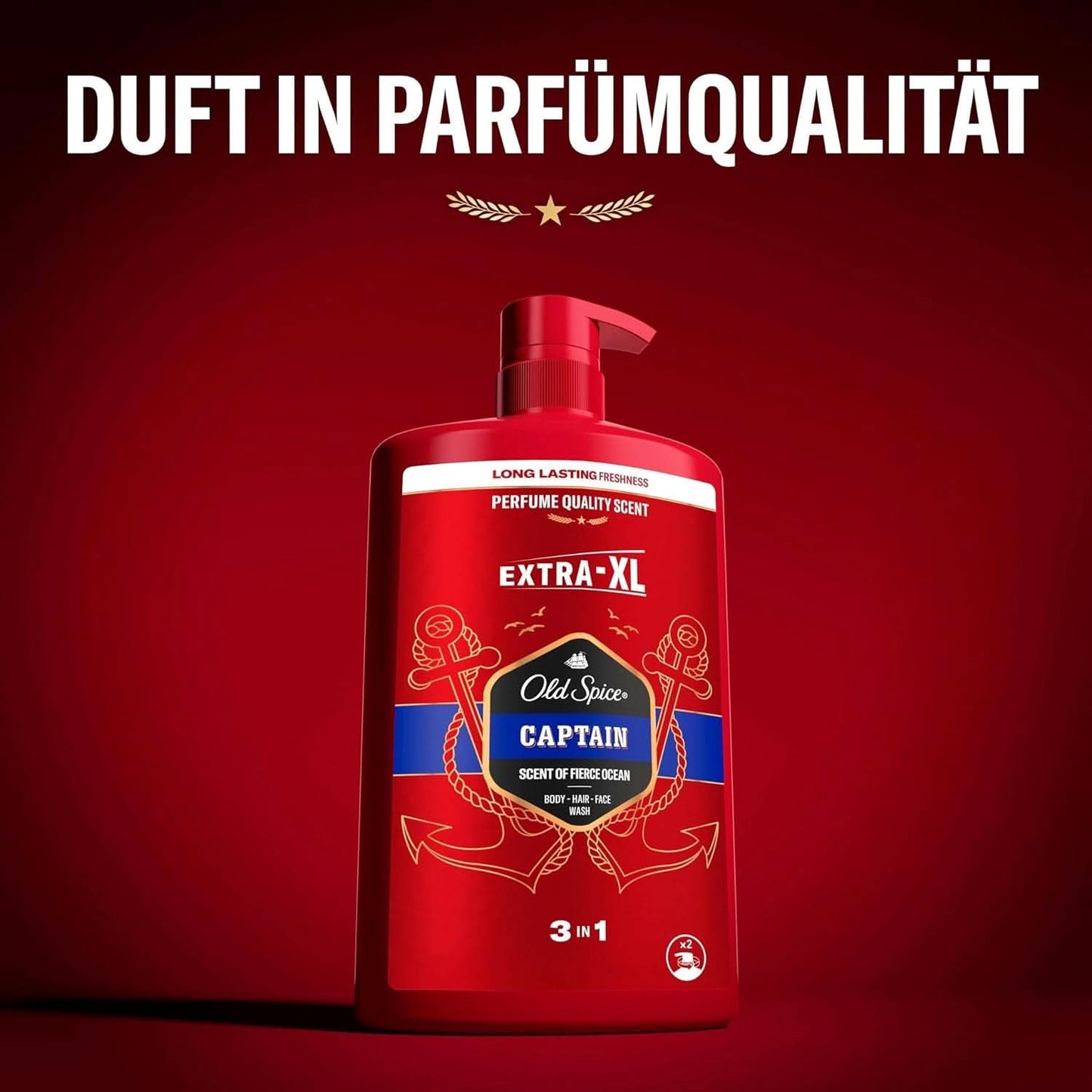 Old Spice Captain 3-in-1 Duschgel und Shampoo für Männer, 1 Liter Dusche & Bad Naty Shop