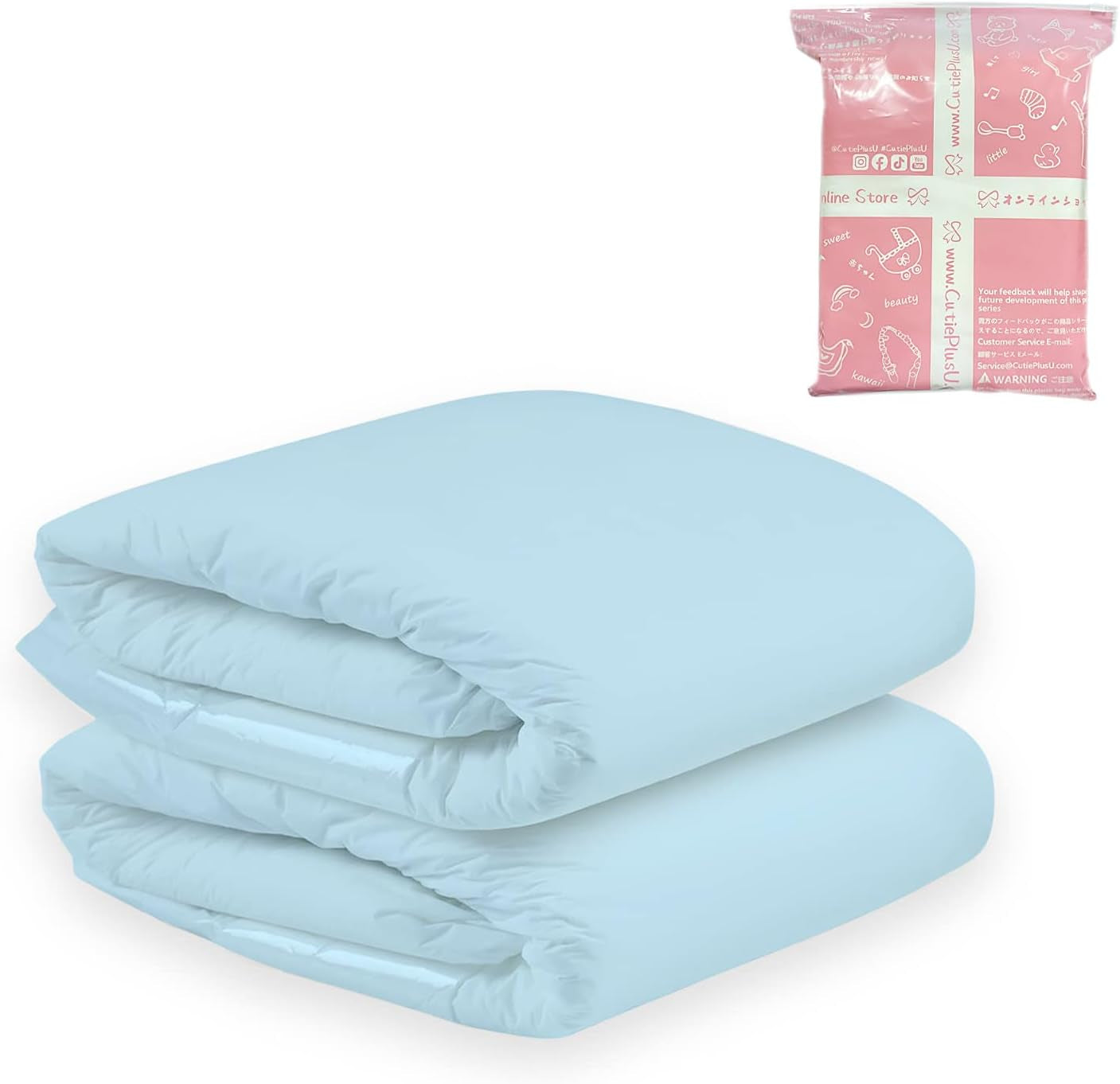 CutiePlusU Windeln für Erwachsene, trockene Oberfläche, maximale Saugfähigkeit über Nacht, Einweg-Inkontinenzwindel – Blau, Rosa, Weiß, 3er-Pack (Mittel 71–96 cm)