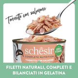 Lachs-Thunfisch in Gelee, komplettes Nassfutter für Katzen, in Dosen, mit zusätzlichen Vitaminen, 100 % natürlich, 6 x 85 g