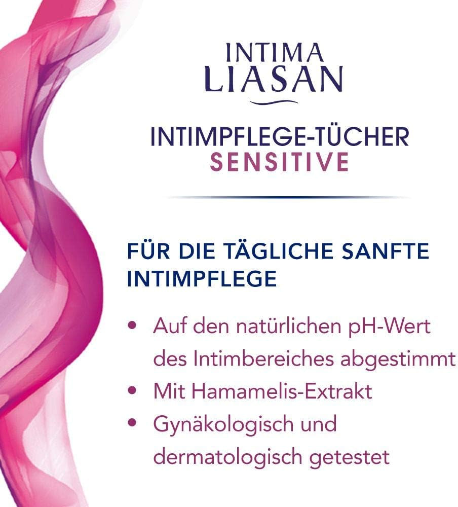 Intima Liasan von Sagrotan Sensitive Intimbinden, seifenfrei und alkoholfrei, 30 Stück