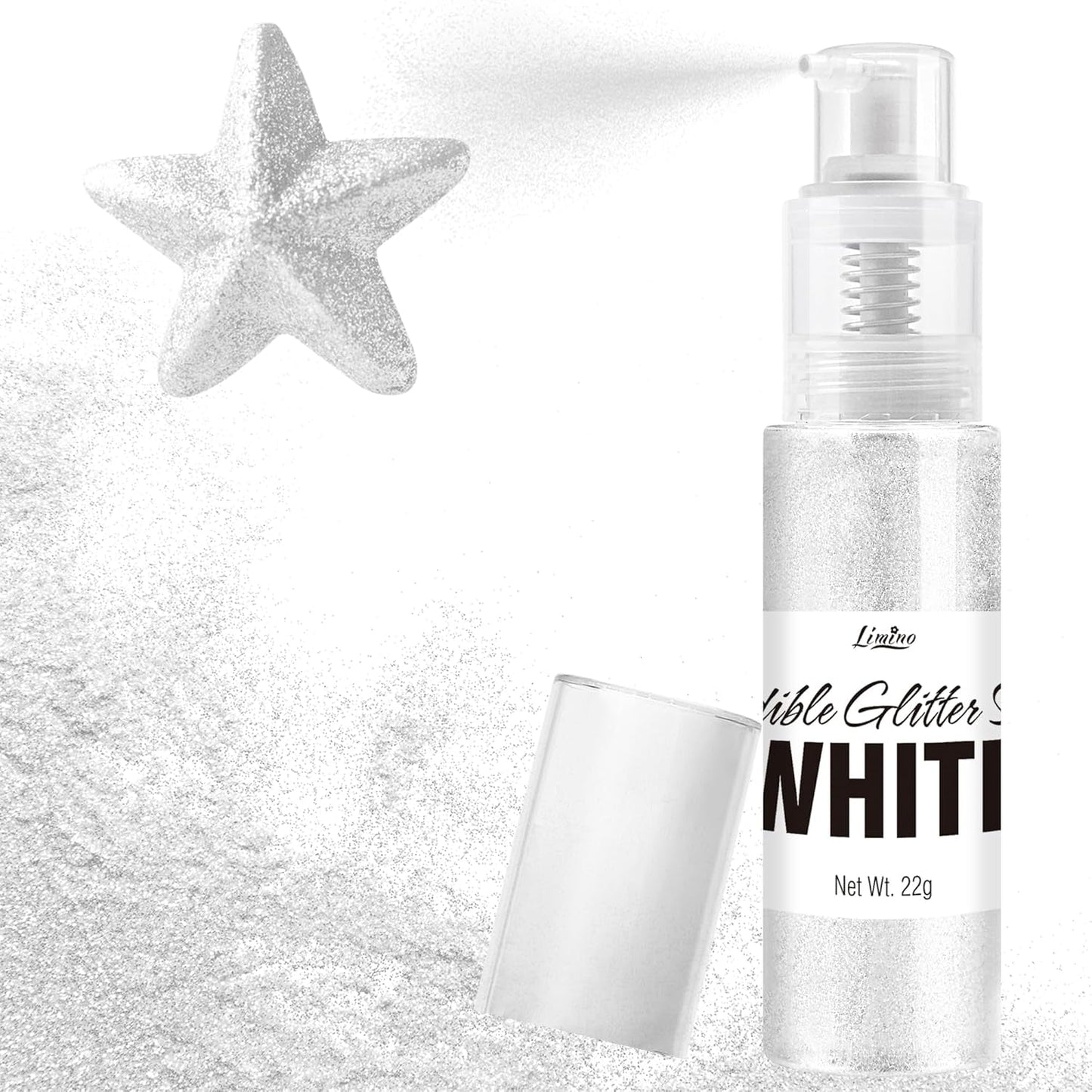 Essbares Glitzerspray – 22 g essbarer Glitzer, essbares Glitzerpulver für Getränke, Kuchendekorationen, Macarons – Lebensmittelfarbenes Glitzerpulver, essbarer Glitzer für Cocktails, Muffins (Pink)